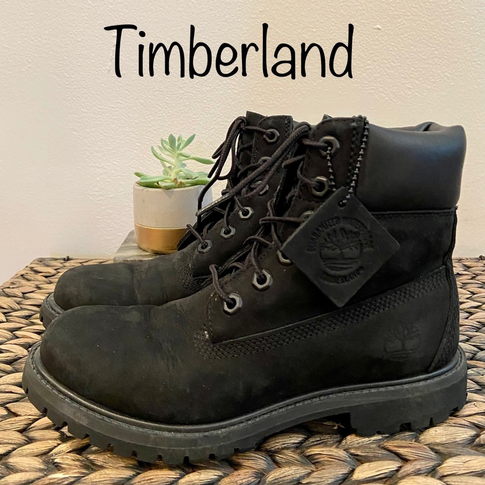 Timberland - Black Waterproof Suede Boots sz 6.5 Winter boots